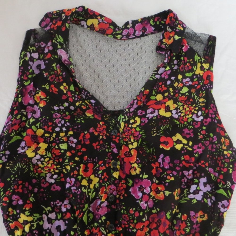 Forever21 Floral Bright Multi Colored Empire Dress